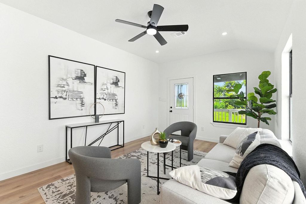 Home with bright interiors and well-maintained exterior