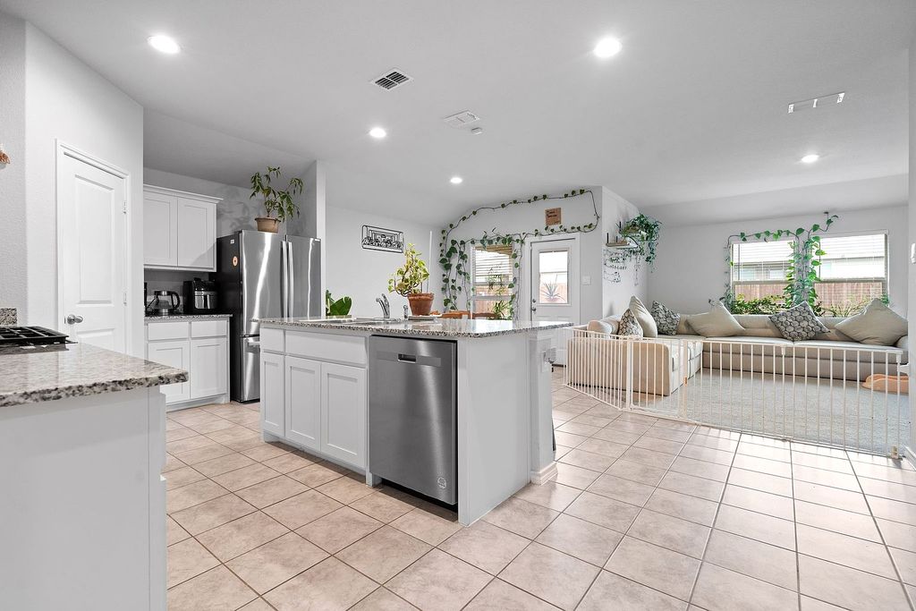 Spacious family home with kitchen and living area