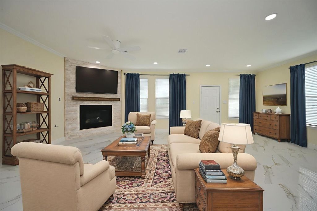 Home with bright interiors and well-maintained exterior