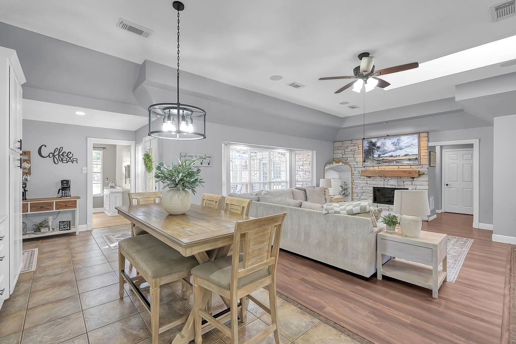 Spacious family home with kitchen and living area