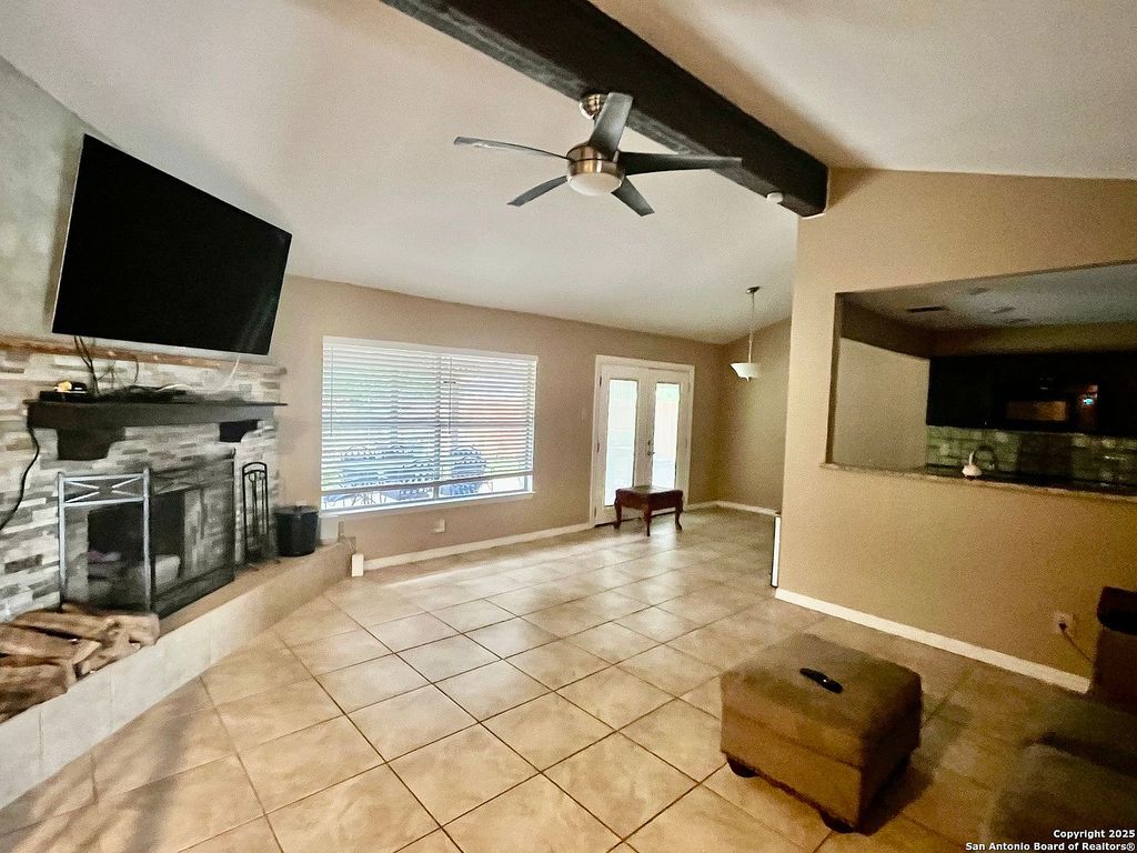 Spacious family home with kitchen and living area